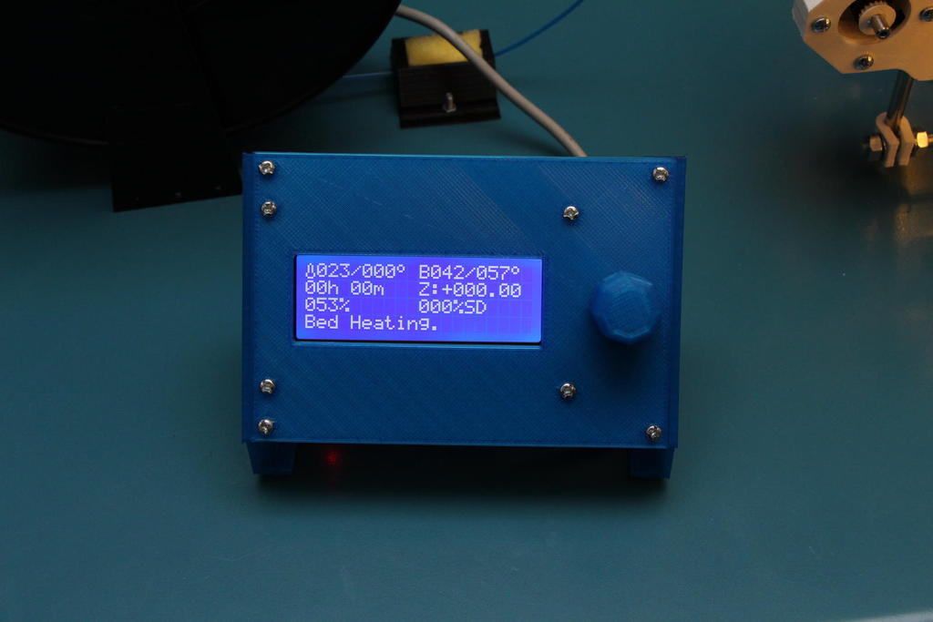 Panel with display(20x4) and rotary encoder
