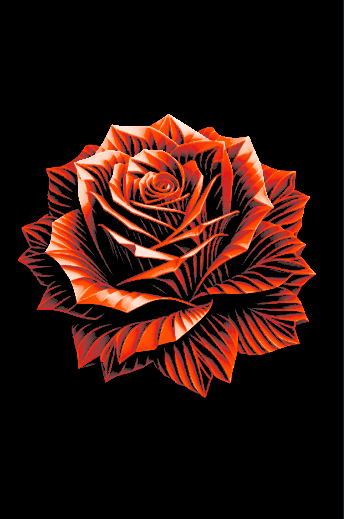 Kirigami Rose "Filament Painting"