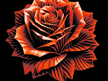 Kirigami Rose "Filament Painting"