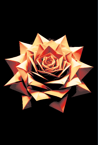 Origami Rose "Filament Painting"