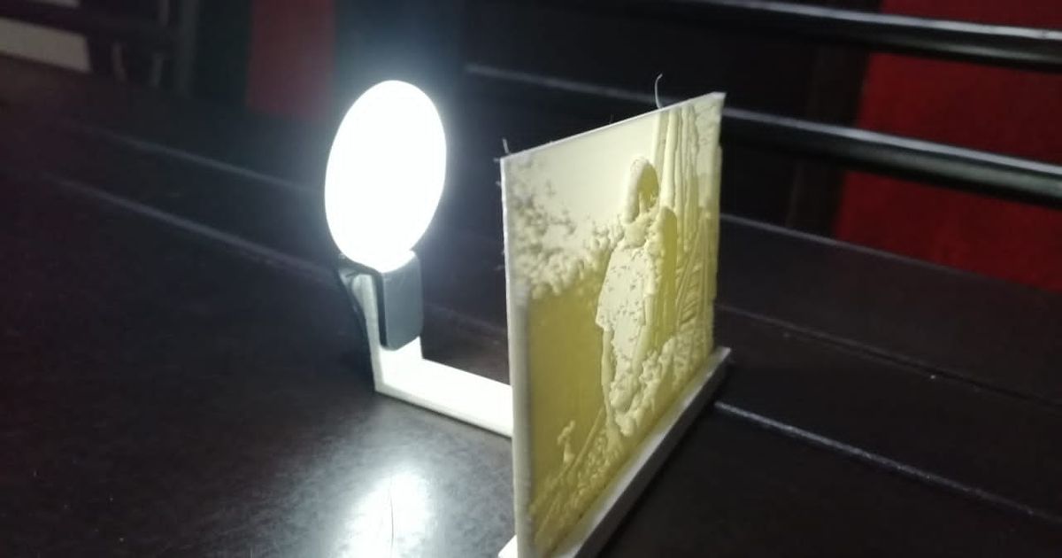 10cm Litophane Base / Base de Litofanía 10cm by Empire 3D Download