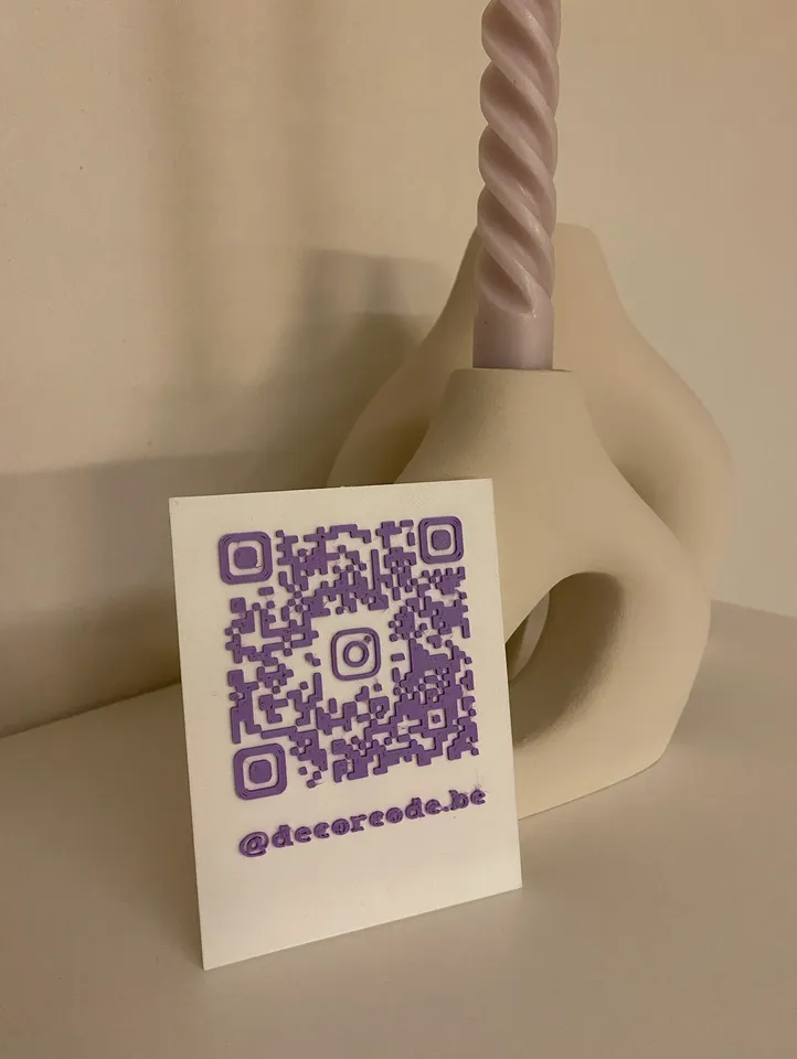 Customisable instagram account QR code sign by Tom Volckaert