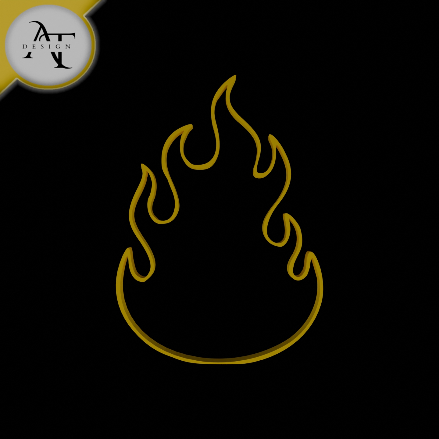 Simple Flame Symbol - 2D Art