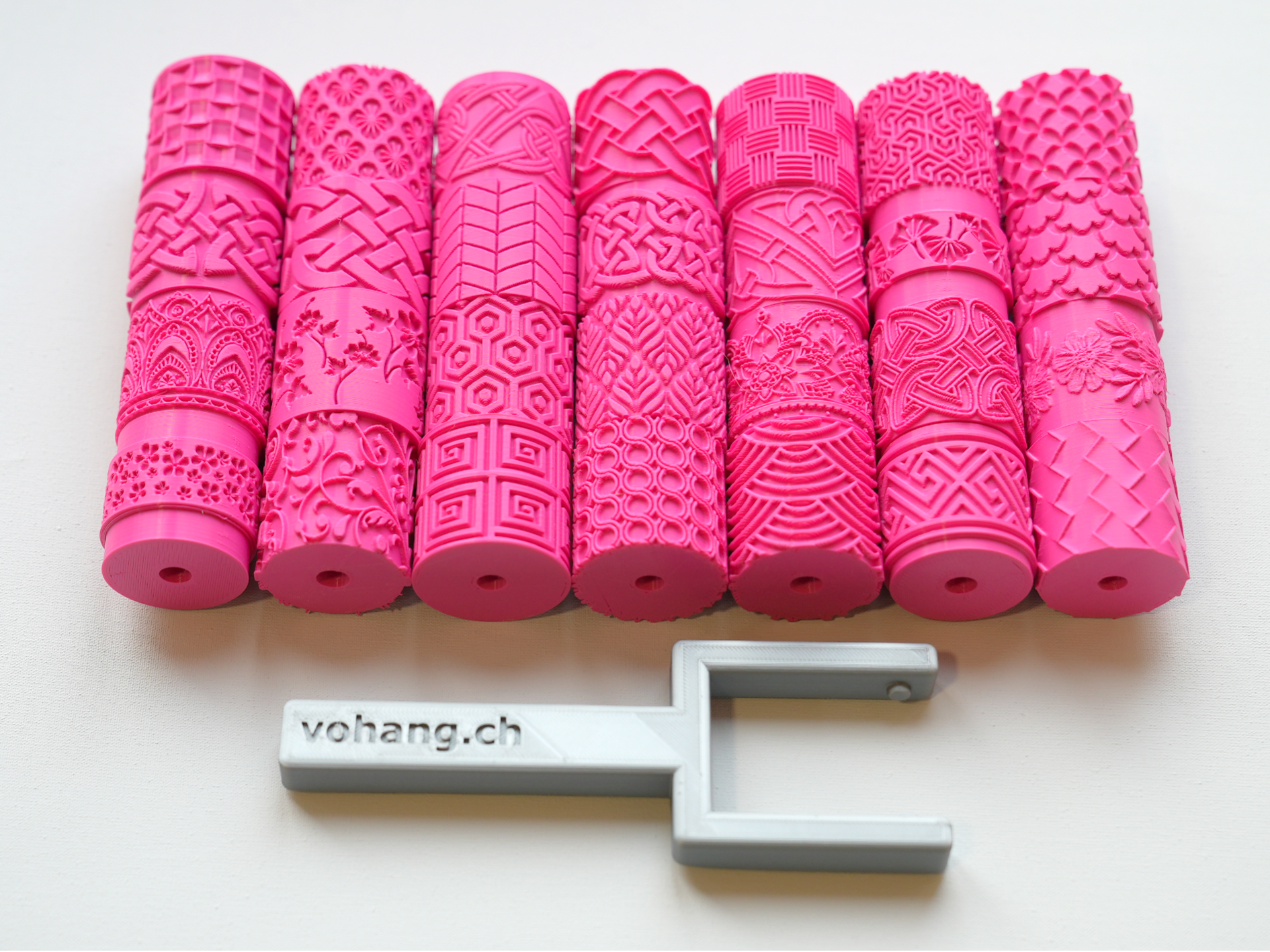 Most Popular Clay Texture Roller Set – 4cm Wide (Interchangeable)