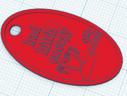 bad bitch energy key chain