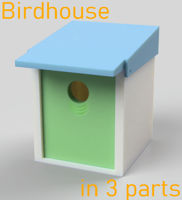 Birdhouse in 3 parts