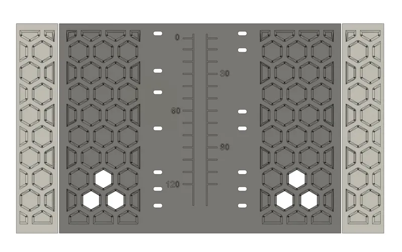 Hex pattern electronics compartment side covers plus hex