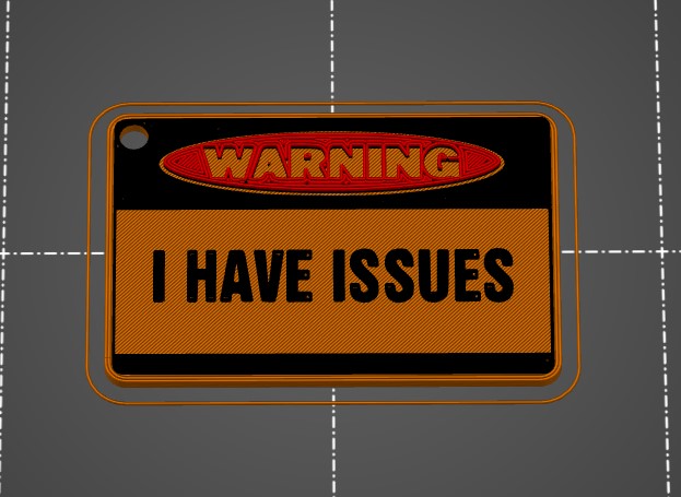 I Have Issues Warning Keychain