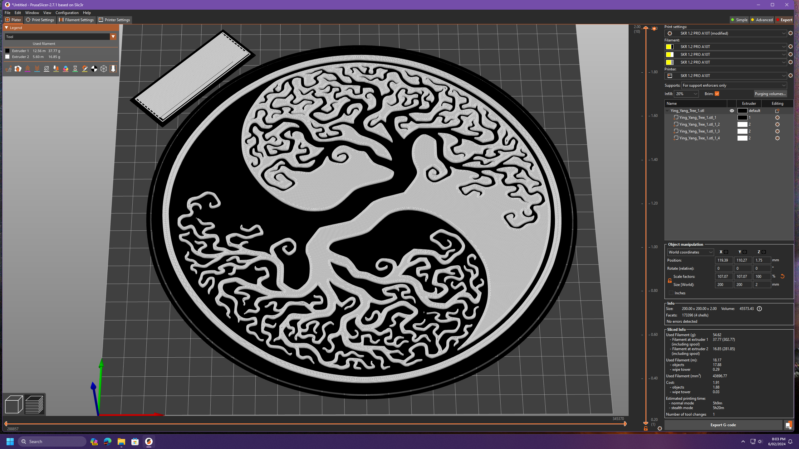 Tree Of Life Yin Yang 2 By Clod Stomper Productions Download Free Stl Model