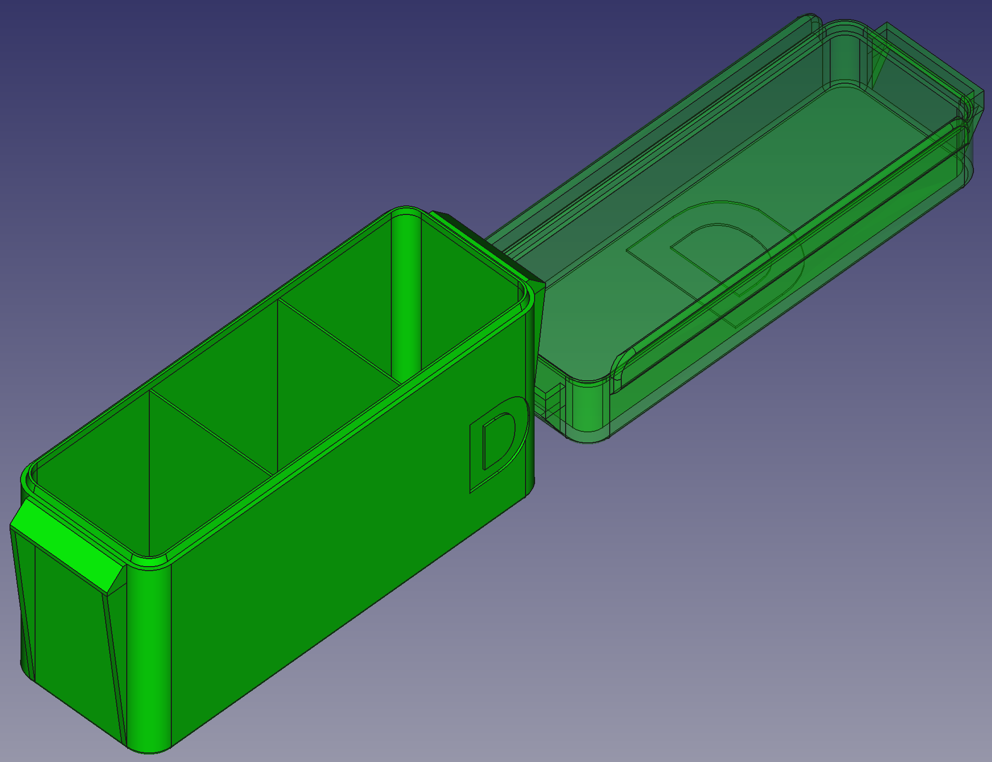 D Battery, 1 Row, Opposing Spring Latch Battery Box
