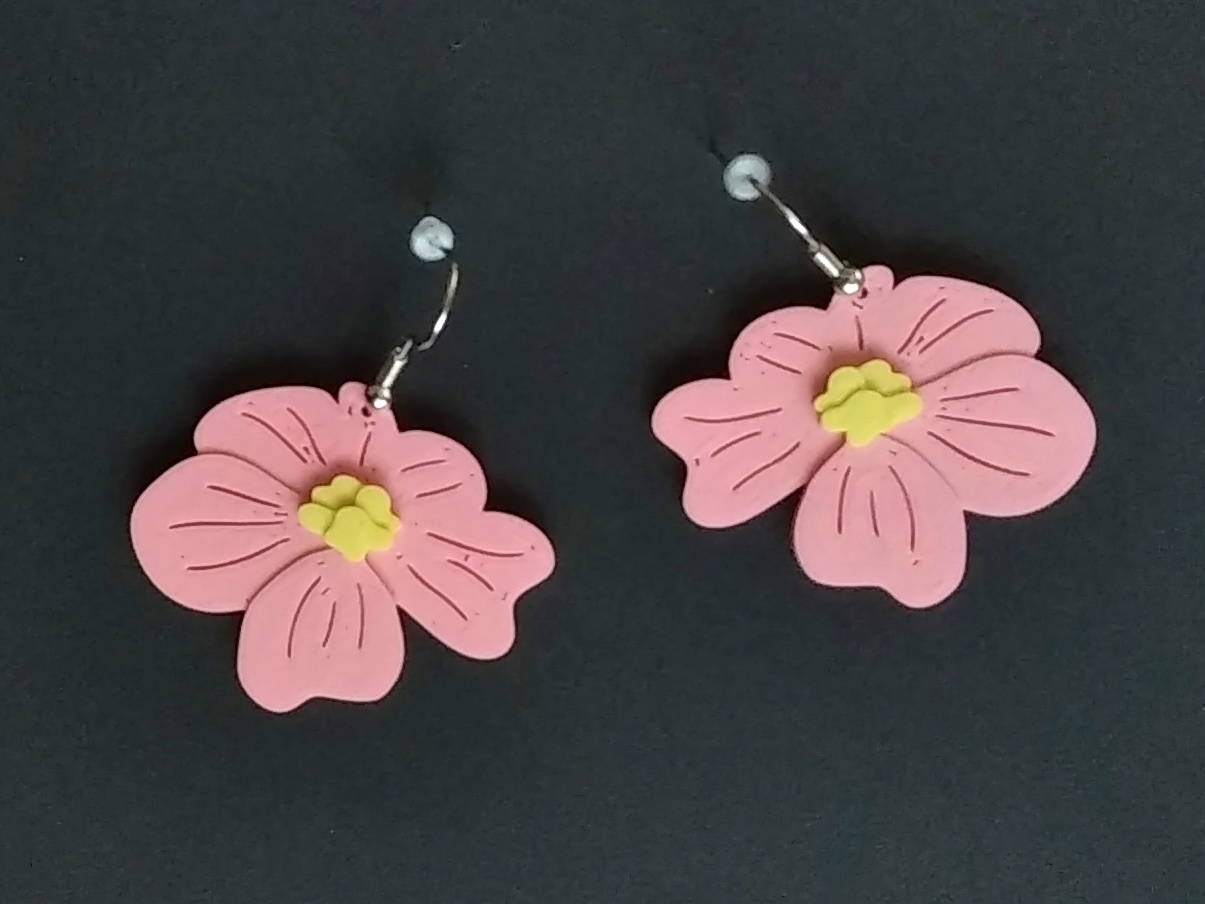 Pansy Flower Earrings