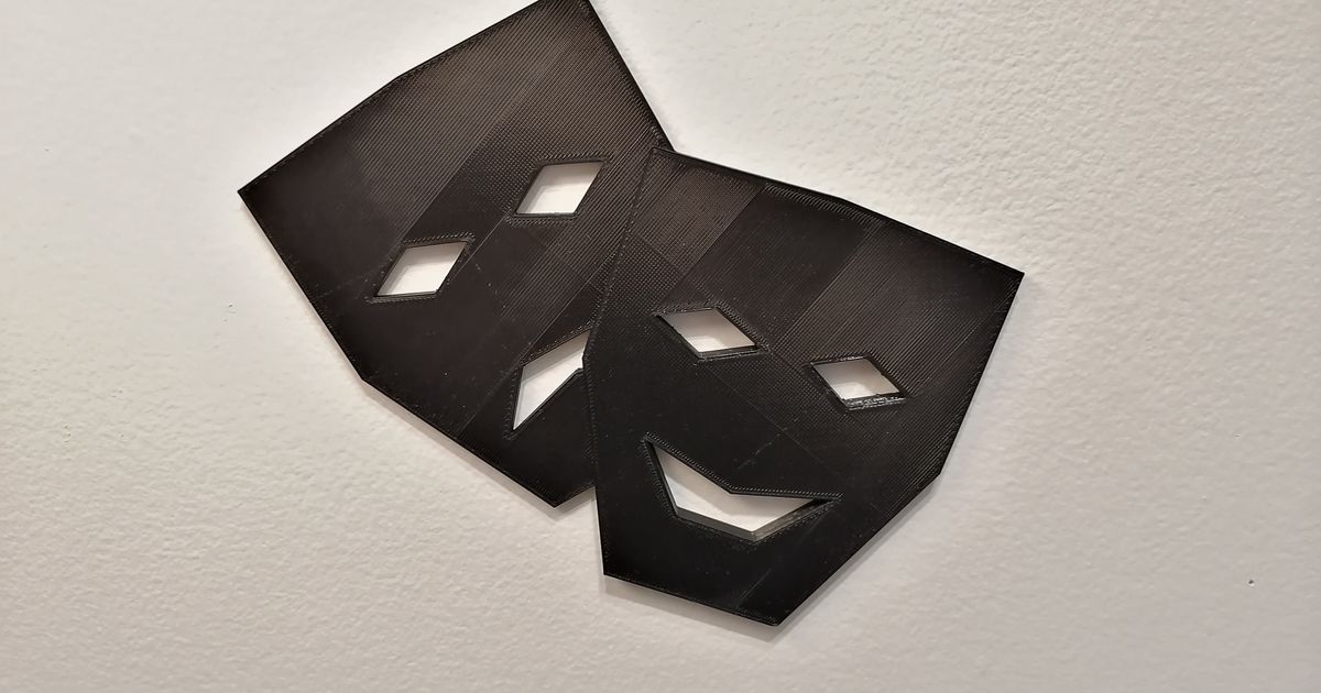 Theatre Mask Wall art by Michael Matušák Download free STL model