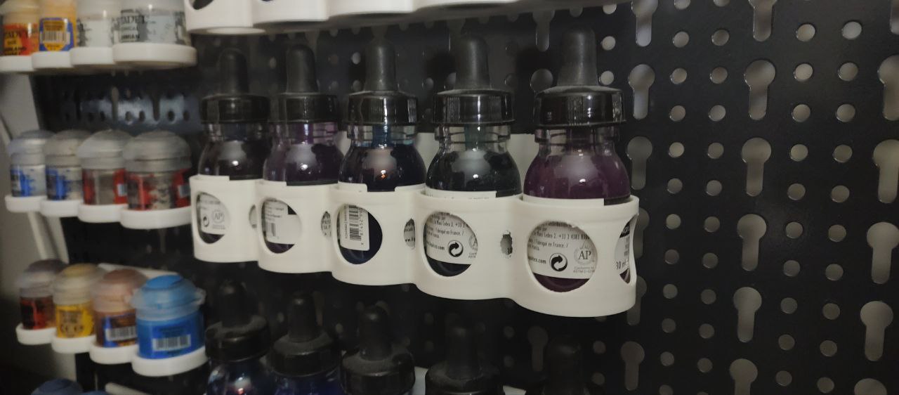 Liquitex and other Inks Holder for Leroy Merlin pegboard