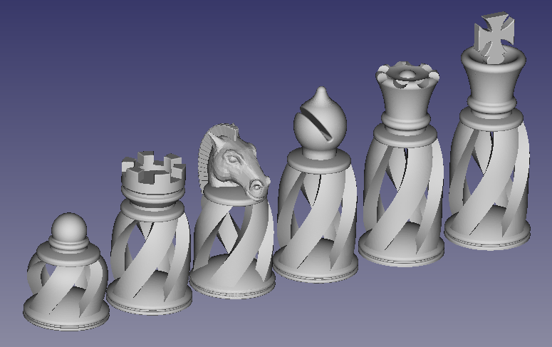 Another, Another Spiral Chess Set