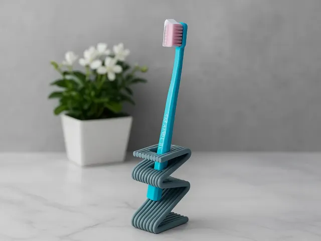Ribbed Toothbrush Holder