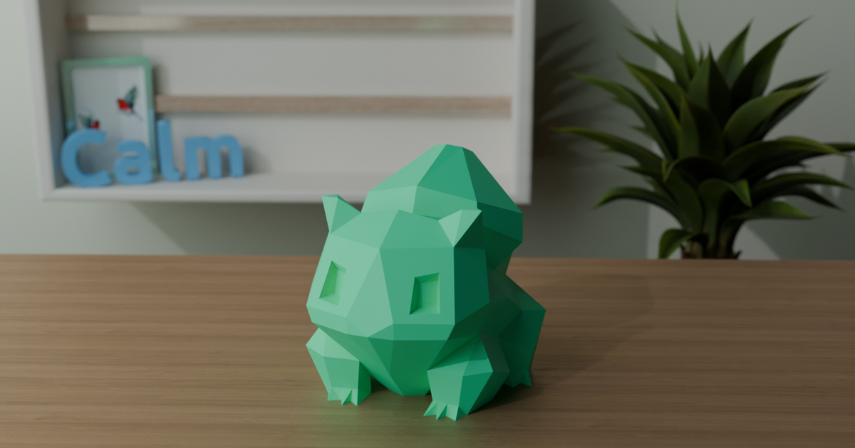 Low-Poly Bulbasaur Pokemon by SDesigns | Download free STL model ...