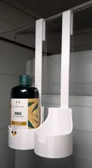 Shower glass bottle holder for 70mm wide bottles