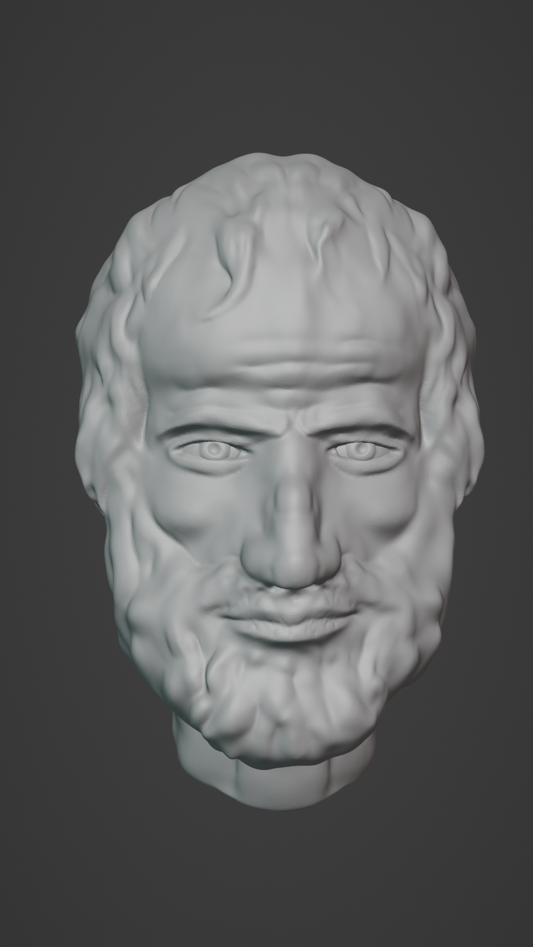Aristoteles Realistic Head Bust by Dominik Stuchlik Download free STL