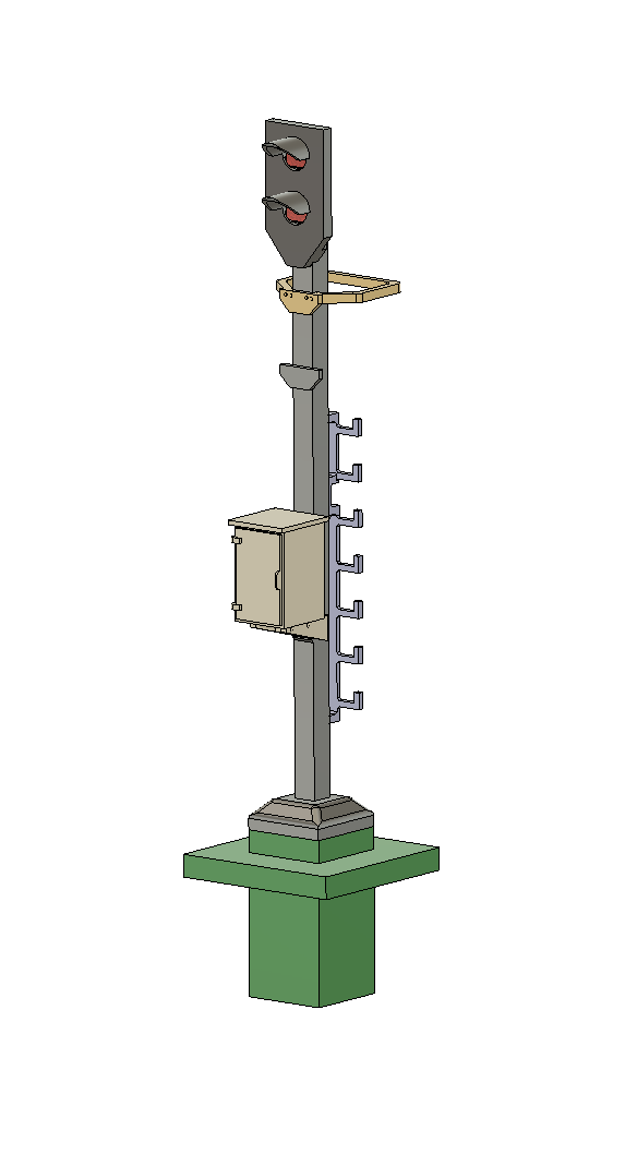 Belgian simple railroad signal scale H0 1:87