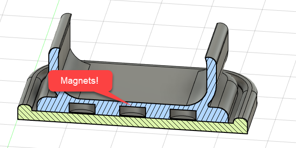 Klikaanklikuit remote holder for magnetic baseplate