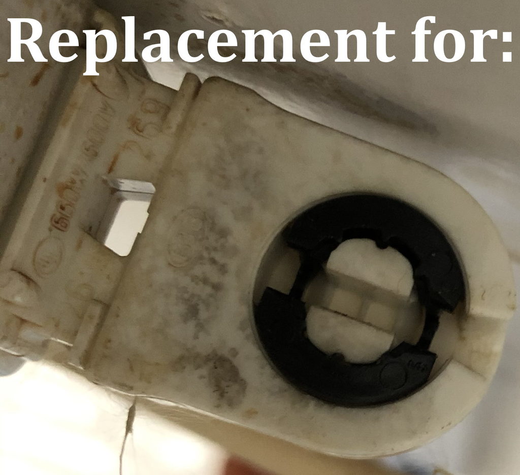 Fluorescent tube end cap replacement