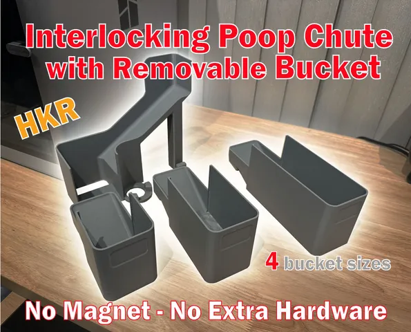 HKR Interlocking Poop chute with removable bucket