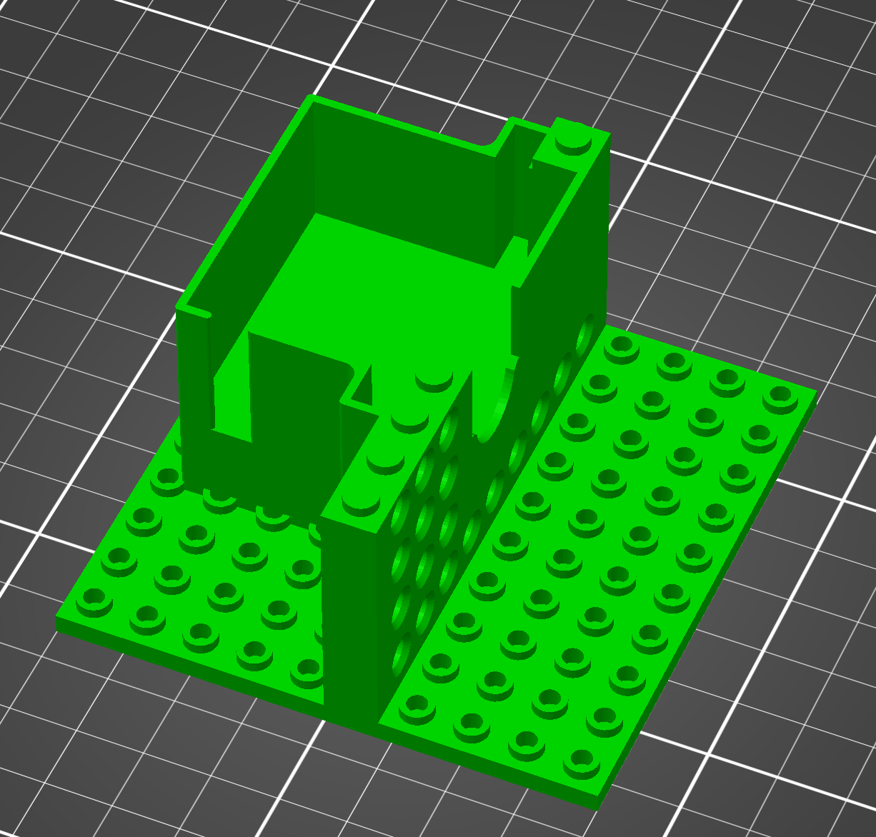 Lego Plate Build Plate 10x10 with Housing for MG996R Servo Motor