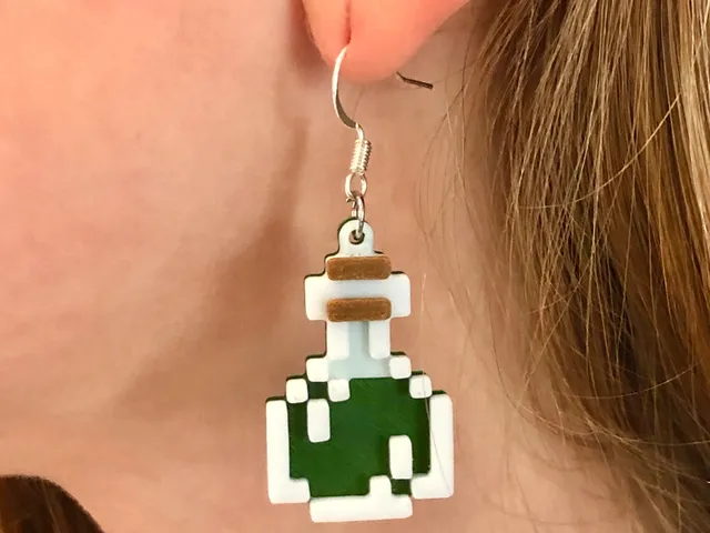 Minecraft Potion Earrings