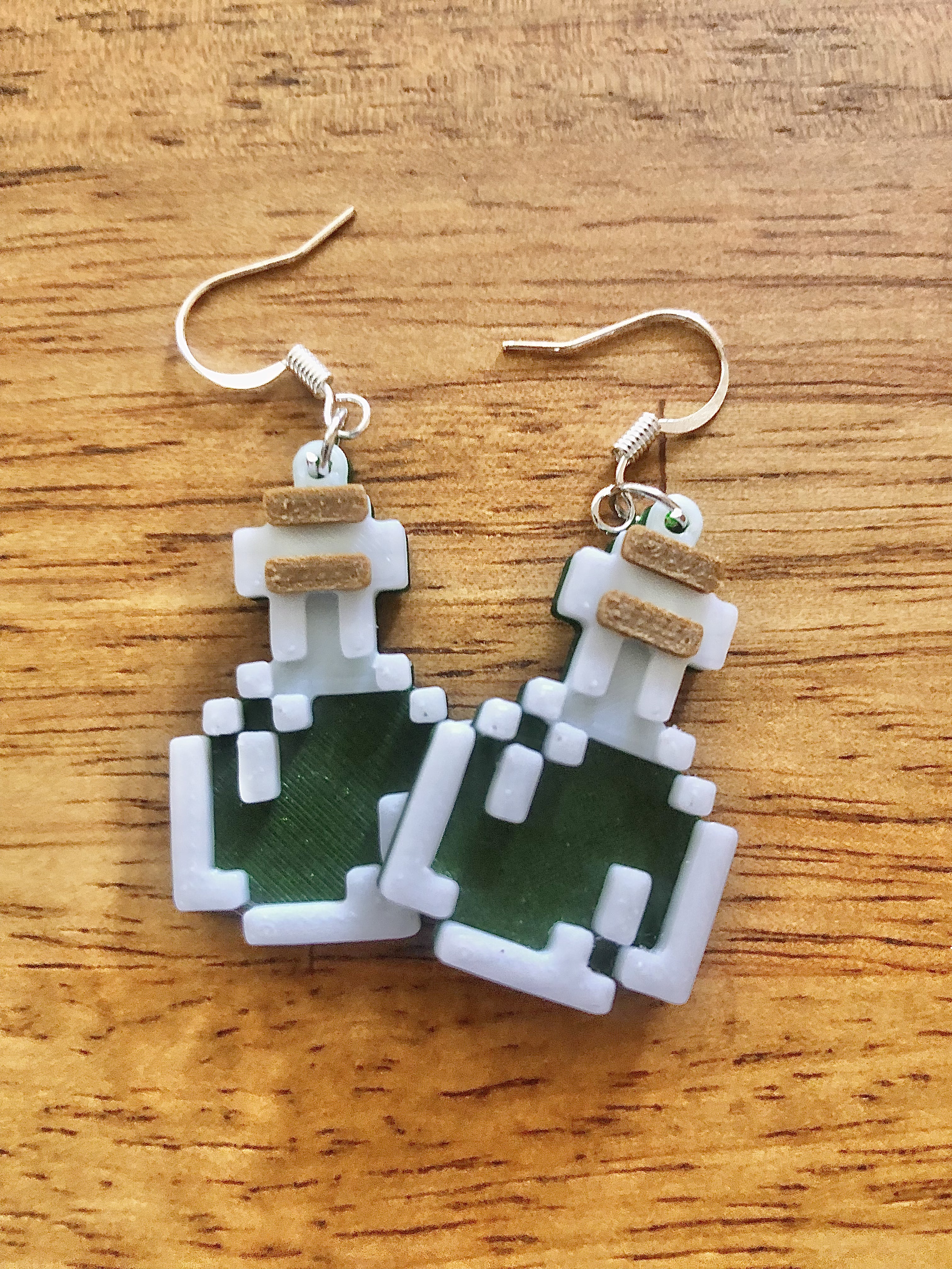 Miniatura 2 do modelo 3D Minecraft Potion Earrings