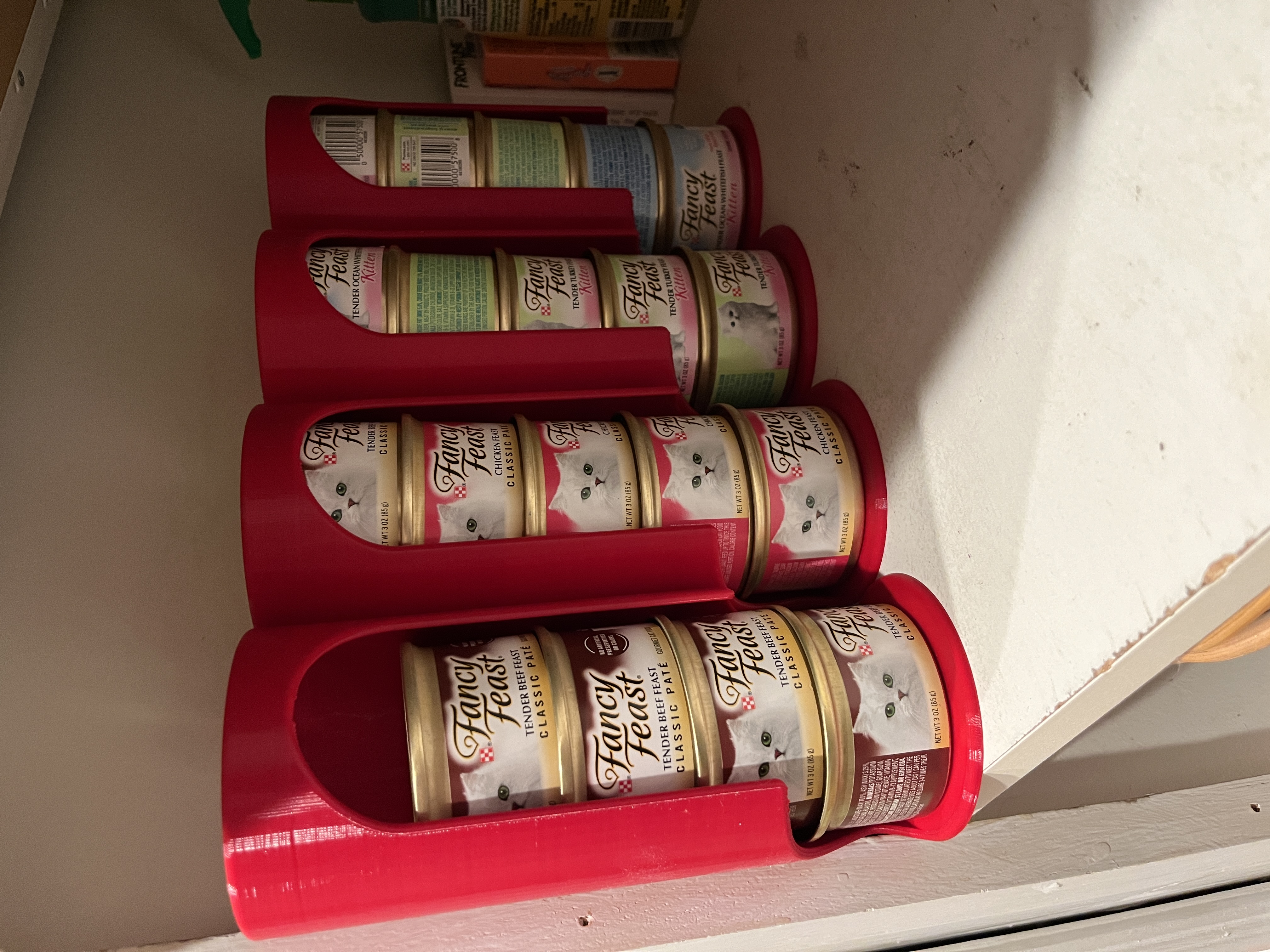 Fancy Feast Stacking Can Holder (Command Strip)
