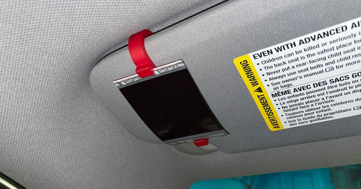 Instant Photo Car Visor Clip/Holder by TankerTech | Download free STL ...