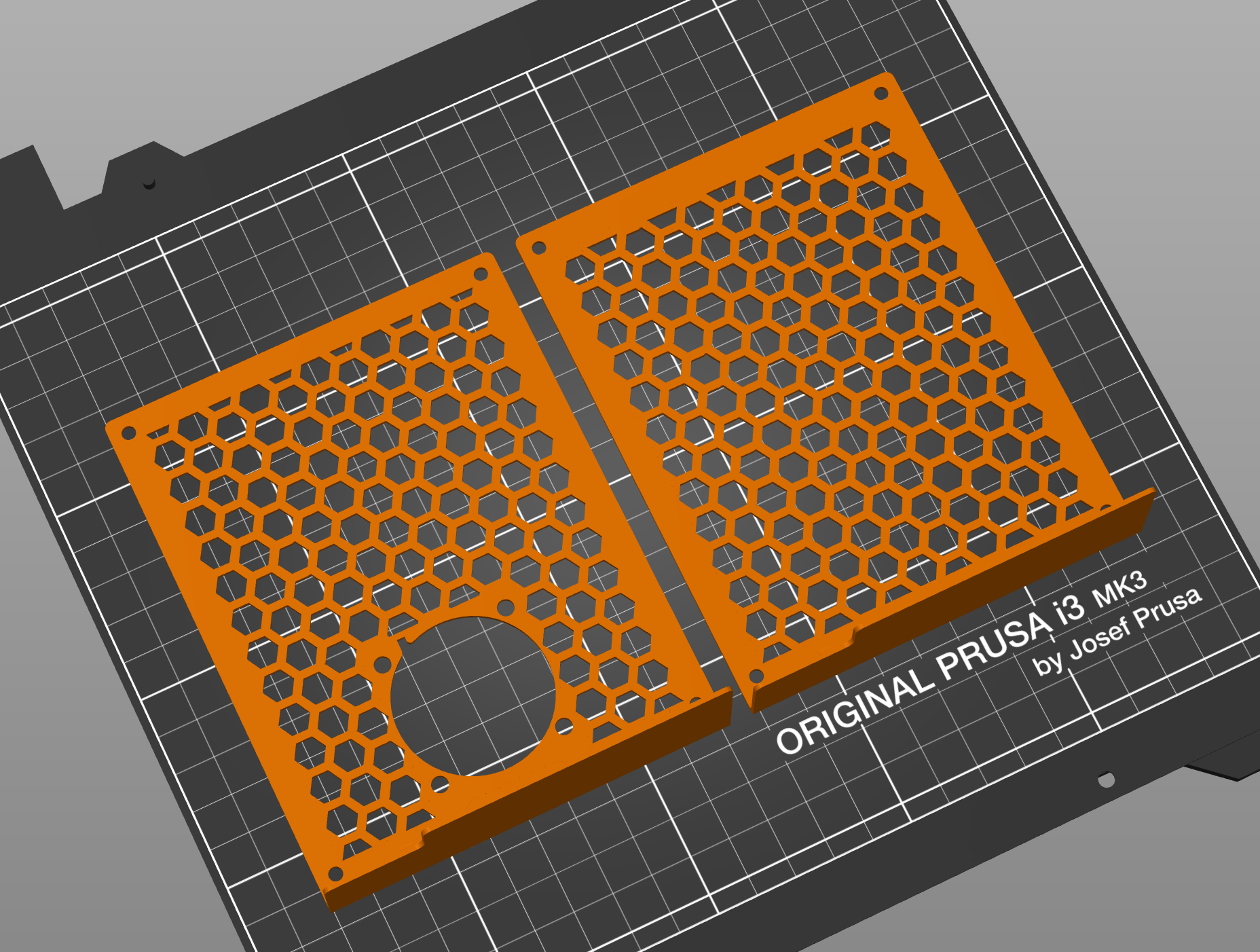 Prusa MK4 Electronics Box Cover Honey with and without 40mm Fan