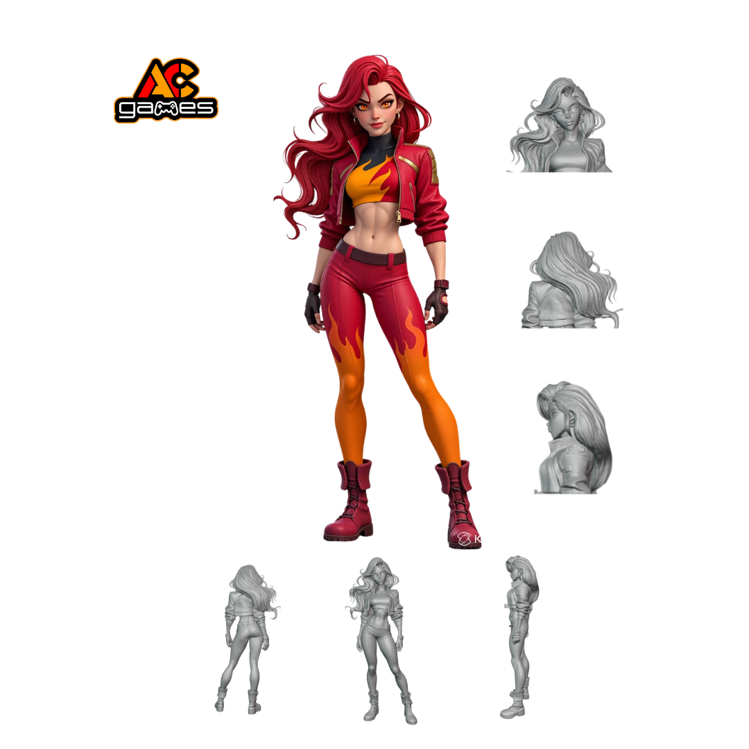 Amara – Flame Villainess Anime STL for 3D Printing