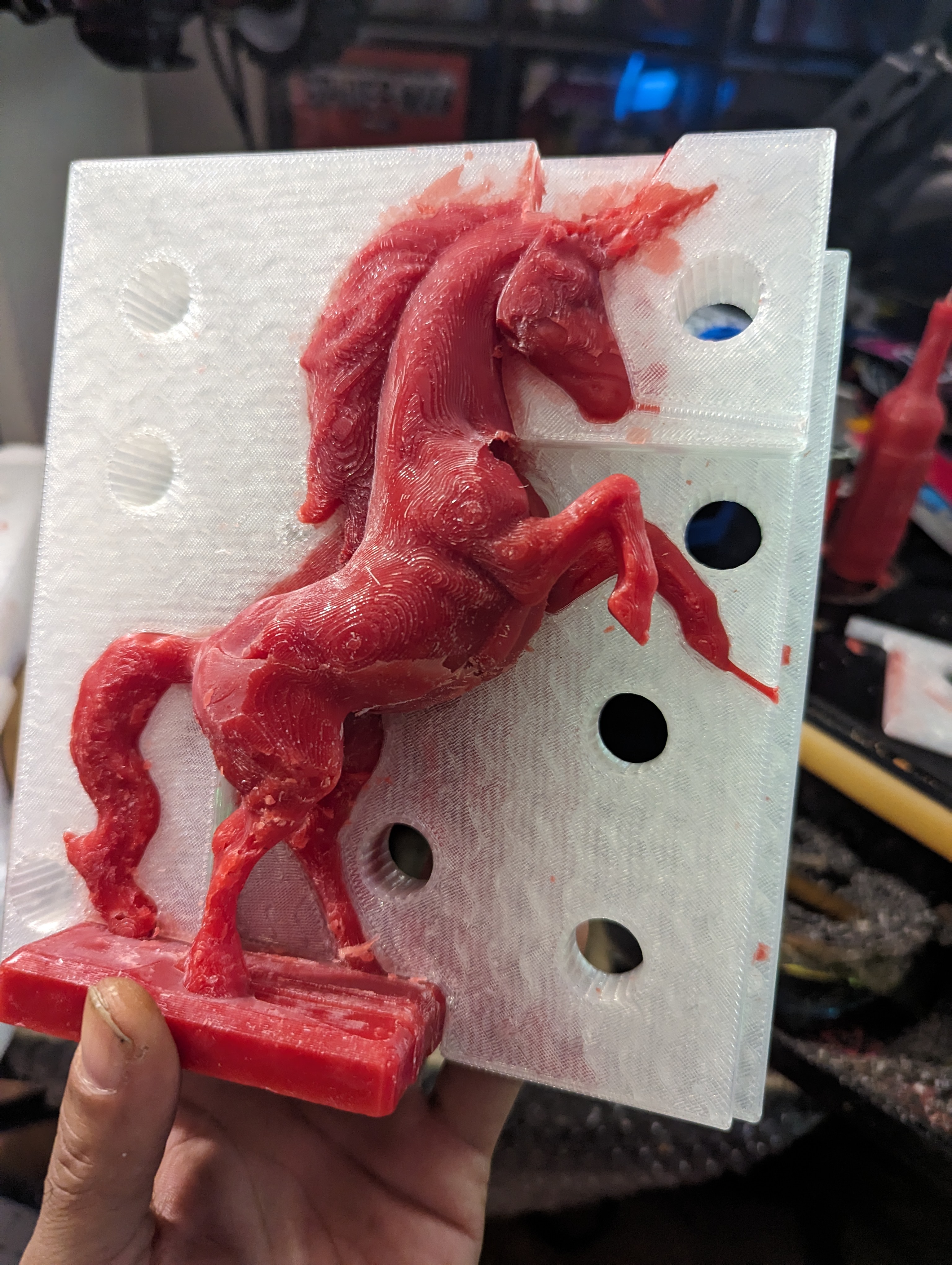 TPU Unicorn Candle Mold