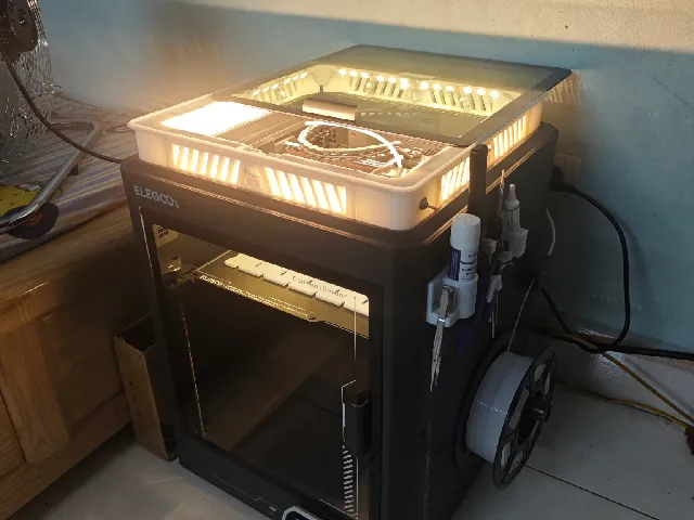 Elegoo Centauri Carbon Vented Riser with LED Switch and Sliding Glass