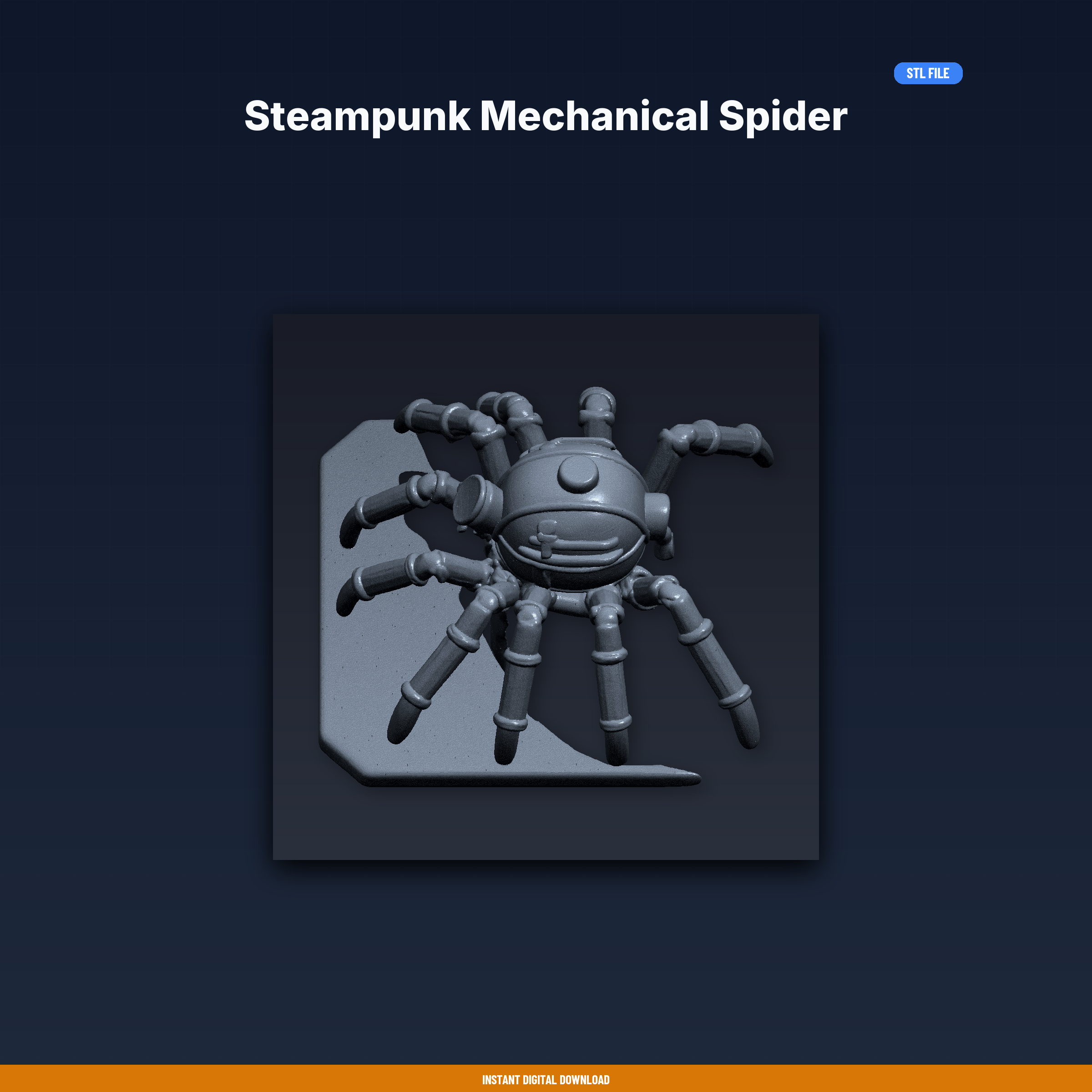 Steampunk Mechanical Spider - 3D Printable STL File