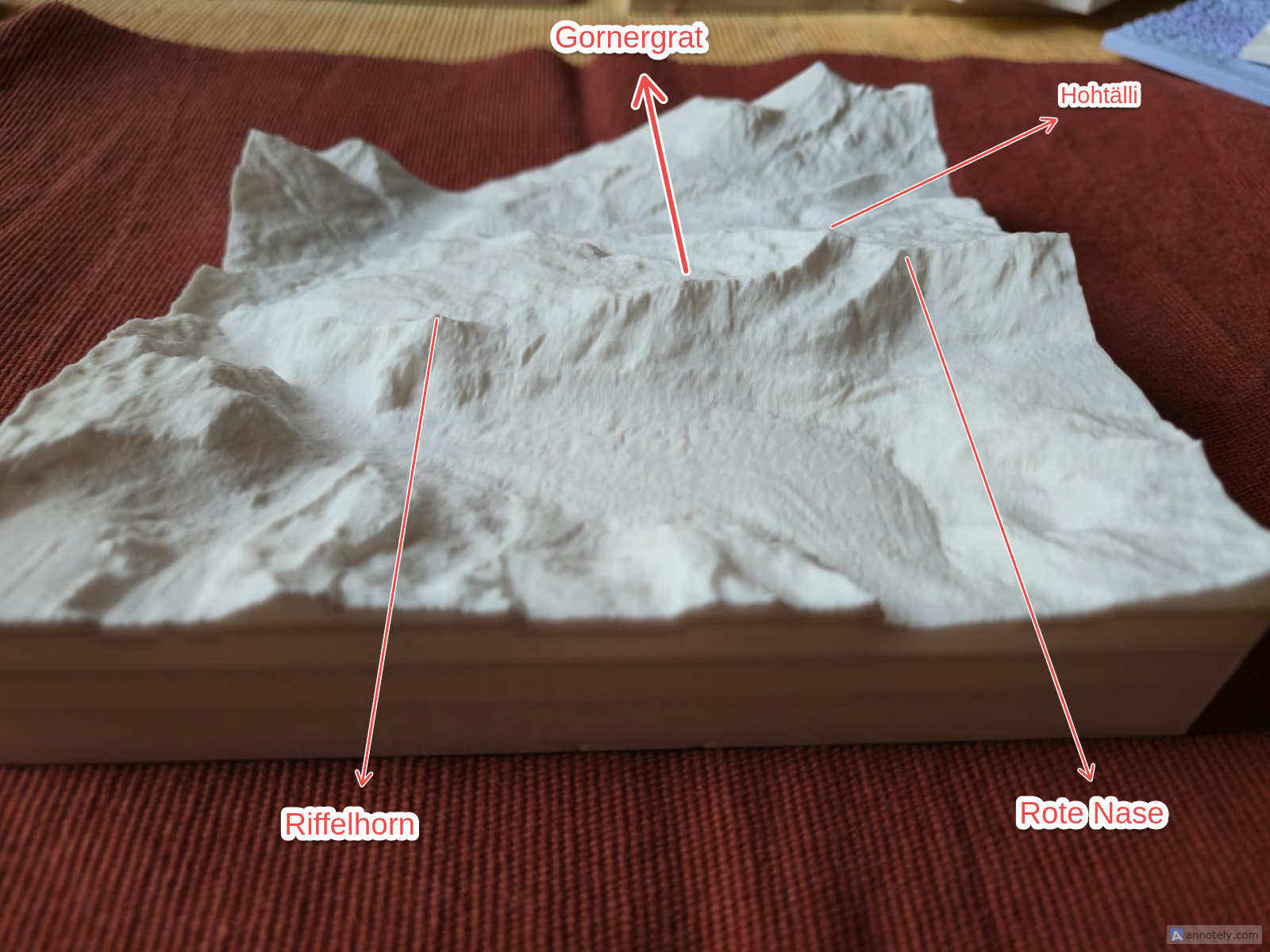 Gornergrat 1:52 000, VE 1.0 3D model