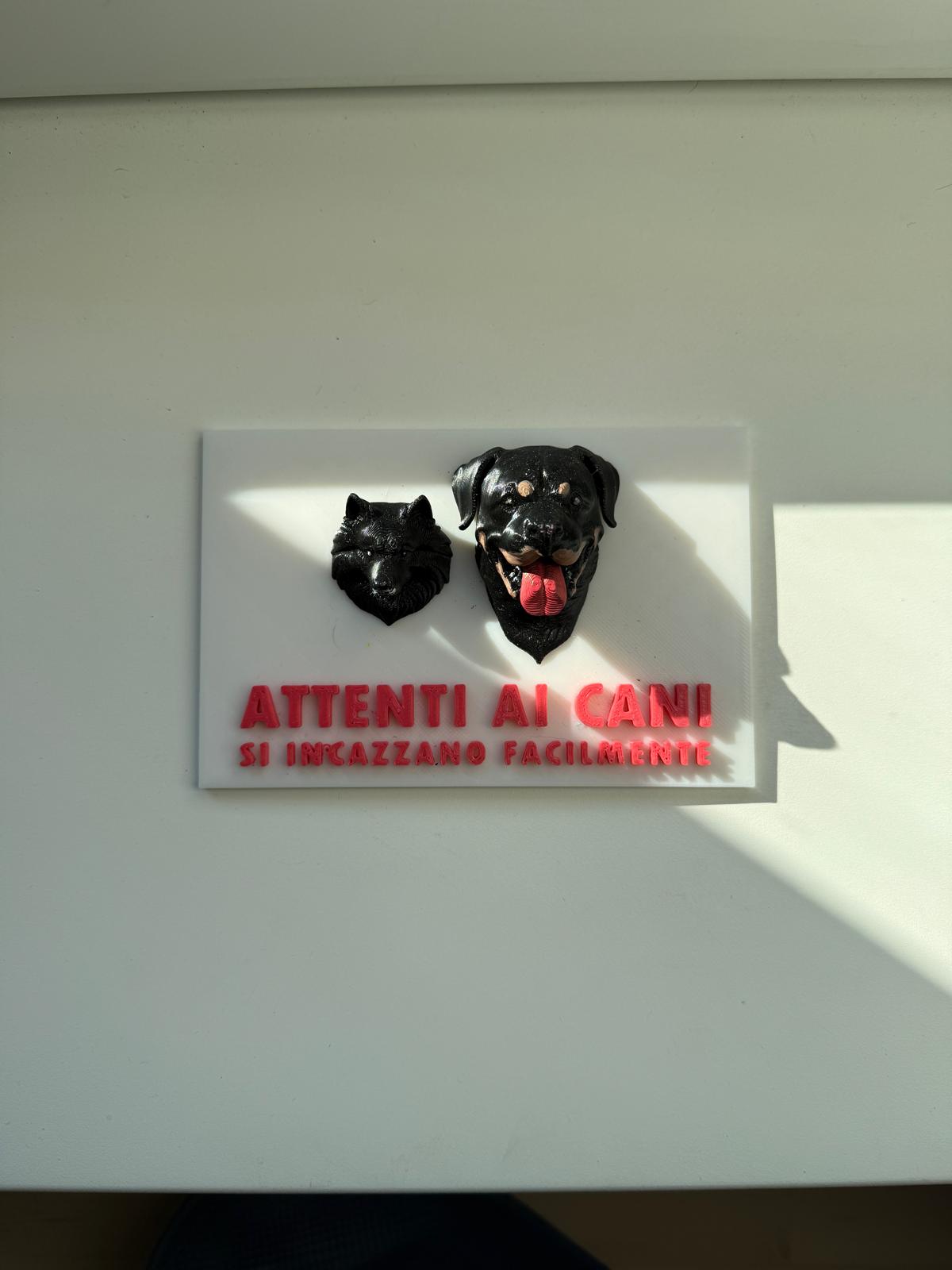 Beware of dog - Rottweiler + Pomeranian Spitz