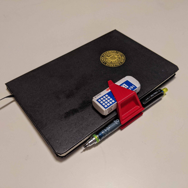 journal-clip-eraser-pencil-holder