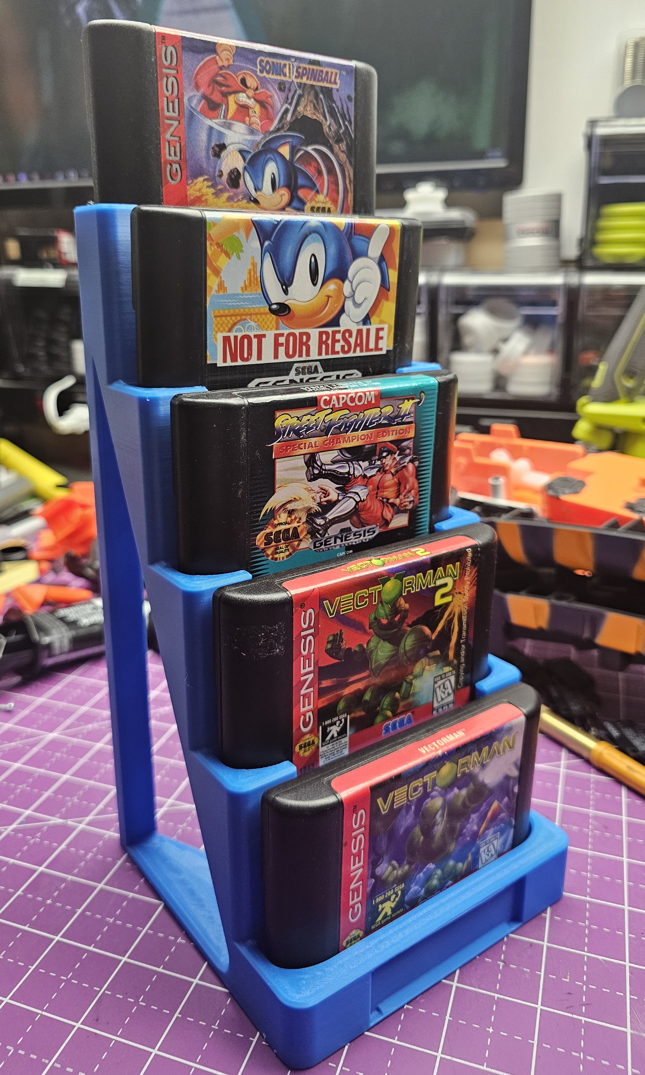 Sega Genesis / Megadrive cartridge display stand
