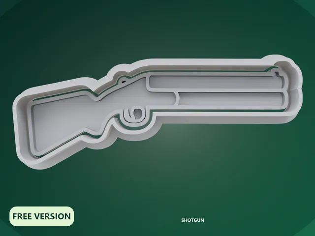 Firearms Collection Shotgun Cookie Cutter STL – 3D Print Biscuit Mold Set