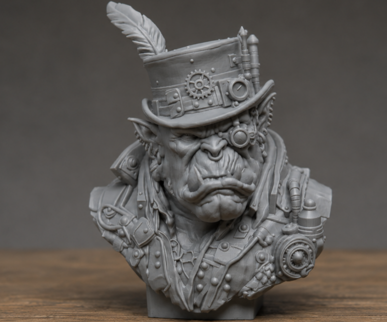 Steampunk-Ork Bust