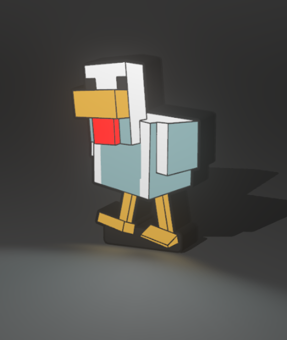 Lámpara LED Gallina Minecraft Multicolor