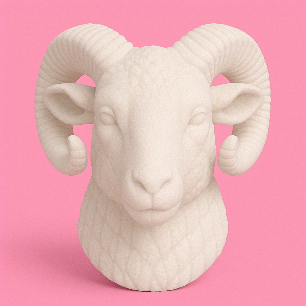 Chinese Zodiac Goat (Ram) Head Model