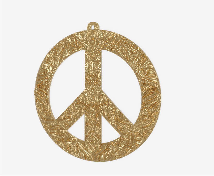 Peace Symbol Earrings & Pendant by cSandra | Download free STL model ...