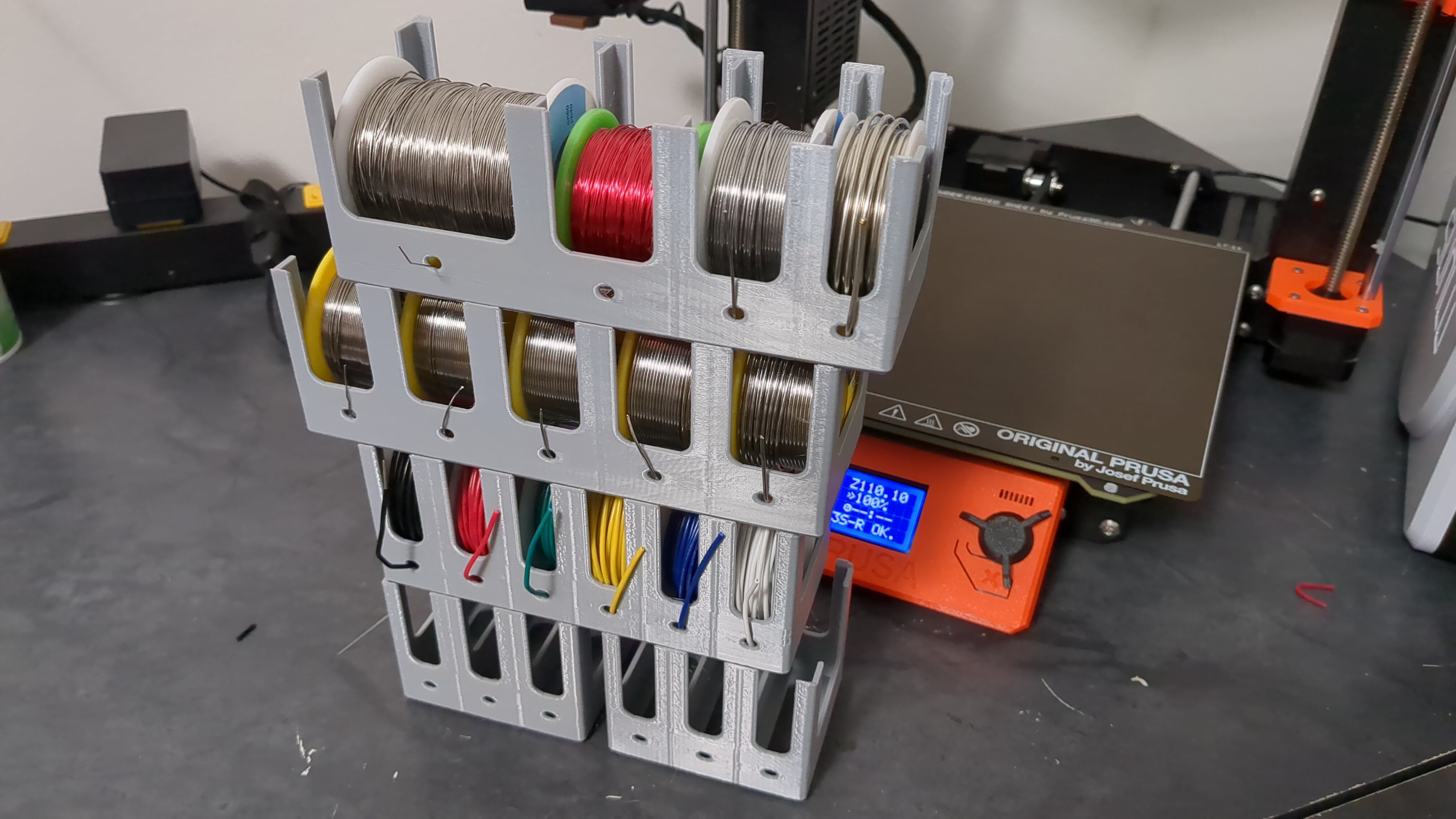 Parametric, Stackable Wire Spool Holder