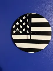 American Flag Clock Background