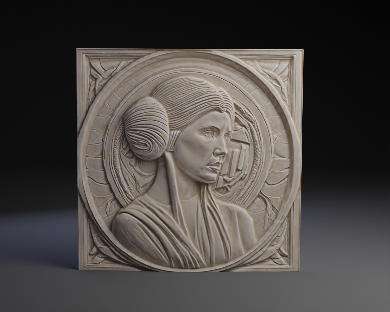 Princess Leia bas-relief