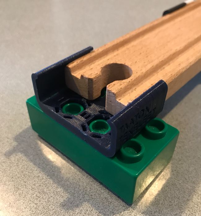 Toy train rail building block support advanced model