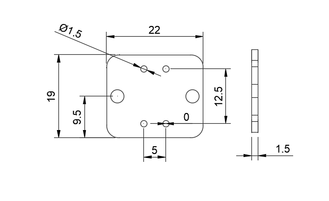 Miniatura 10 do modelo 3D 12x12mm push button mount
